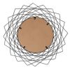 Modern Geometric Black Wall Mirror for Stylish Home Decor