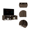 Lyon Tv Stand for TV´s up 55"; One Cabinet; Double Door -Dark Walnut