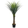 Artificial Plant Yucca Tree with Pot Green 57.1"