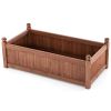 46 x 24 x 16 Inch Rectangular Planter Box with Drainage Holes for Backyard Garden Lawn