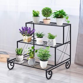3 Tier Outdoor Metal Garden Planter Holder Shelf