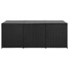 Patio Storage Box Poly Rattan 70.9"x35.4"x27.6" Black