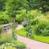 7.5 Feet Metal Garden Arch for Climbing Plants and Outdoor Garden Decor