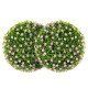 2 PCS Artificial Plant Topiary Balls 17.5 Inch Faux Decorative Balls with Pink Flowers