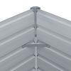 Raised Garden Bed 50.8"x50.8"x18.1" Galvanized Steel Gray