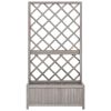 Garden Trellis Planter Gray 27.6"x11.8"x53.1" Solid Firwood