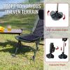 Camping Lounge Chair, Portable Folding Reclining Camping Chair with Adjustable backrest for Indoor and Outdoor Camping Beach Hiking Fishing