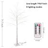 6ft Lighted Indoor & Outdoor Birch Tree, Christmas Holiday Decorations, Artificial Tree with LED Lights, Christmas Tree