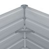 Raised Garden Bed 39.4"x39.4"x17.7" Galvanized Steel Gray