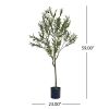 59 Inch Artificial Olive Tree, Large Olive Plants for Home Decor and Housewarming Gift