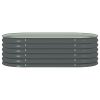Garden Raised Bed 63"x31.5"x17.3" Galvanized Steel Gray