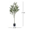 71 Inch Artificial Olive Tree, Artificial Tree Plants for Home Bedroom Living Room