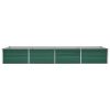 Garden Raised Bed Galvanized Steel 126"x31.5"x17.7" Green
