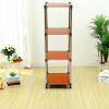 Korean orange 4-Tier Heavy Duty Stainless steel Storage Shelving Unit, 100lbs/shelf (49"H x 14.9"W x 13.7"D) for Indoor/Outdoor Organization