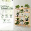 1PC Multifunctional Bamboo Shelf Storage Organizer Rack