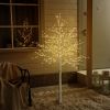 6ft Lighted Indoor & Outdoor Birch Tree, Christmas Holiday Decorations, Artificial Tree with LED Lights, Christmas Tree