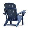 Patio Folding Adirondack Chair Weather Resistant, Outdoor HDPE Foldable Lawn Chair