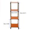 Korean orange 4-Tier Heavy Duty Stainless steel Storage Shelving Unit, 100lbs/shelf (49"H x 14.9"W x 13.7"D) for Indoor/Outdoor Organization