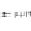 Outsunny Metal Decorative Garden Fence, 9.2' x 17.25" 5 Pack Steel Fence Panels, Decorative Border Fence for Landscape, Flower Bed, Yard Decor