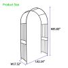 Metal Garden Arch L42.24'' x W17.52'' x H85.82'' Climbing Plants Support Rose Arch Outdoor Black