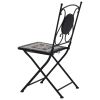 Mosaic Bistro Chairs 2 pcs Gray
