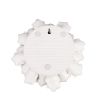D7.3x2.8" Handmade Cream Ceramic Flower Wall Decor Accent