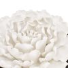 D7.3x2.8" Handmade Cream Ceramic Flower Wall Decor Accent