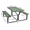 Picnic Table Bench Set Green