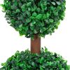 Artificial Boxwood Plant with Pot Ball Shaped Green 23.6"