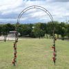 7'8" H x 4'5" W Metal Garden Arch Trellis,Adjustable Arbor Trellis for Garden Climbing Plants Support, Black