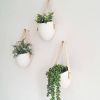 Indoor Ceramic Flower Pot Self-Watering for Bonsai Plants Home Decoration
