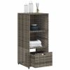 Patio Storage Cabinet Gray 19.7"x21.7"x45.3" Poly Rattan