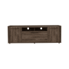 Lyon Tv Stand for TV´s up 55"; One Cabinet; Double Door -Dark Walnut
