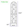 4 Pack Metal Garden Trellis 86.7" x 19.7" Rustproof Trellis for Climbing Plants Outdoor Flower Support Peacock Style Black