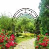 Metal Garden Arch L59'' x W17.71'' x H90.55'' Climbing Plants Support Rose Arch Outdoor Black
