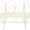Patio Bench 37.4" Iron Antique White