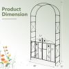 2 in 1 Garden Arbor with Door and Latch for Outdoor Lawn