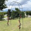 7'8" H x 4'5" W Metal Garden Arch Trellis,Adjustable Arbor Trellis for Garden Climbing Plants Support, Black