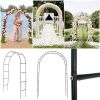 7'8" H x 4'5" W Metal Garden Arch Trellis,Adjustable Arbor Trellis for Garden Climbing Plants Support, Black