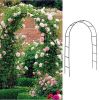7'8" H x 4'5" W Metal Garden Arch Trellis,Adjustable Arbor Trellis for Garden Climbing Plants Support, Black