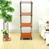 Korean orange 4-Tier Heavy Duty Stainless steel Storage Shelving Unit, 100lbs/shelf (49"H x 14.9"W x 13.7"D) for Indoor/Outdoor Organization
