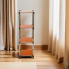 Korean orange 4-Tier Heavy Duty Stainless steel Storage Shelving Unit, 100lbs/shelf (49"H x 14.9"W x 13.7"D) for Indoor/Outdoor Organization