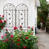 4 Pack Metal Garden Trellis 86.7" x 19.7" Rustproof Trellis for Climbing Plants Outdoor Flower Support Brown