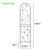 4 Pack Metal Garden Trellis 86.7" x 19.7" Rustproof Trellis for Climbing Plants Outdoor Flower Support Butterfly Deco Black