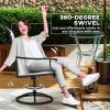 old SKU: 17761954 2pcs Patio Swivel Chairs ,Outdoor Garden Bench , Garden chair , Swivel Chairs Set of 2