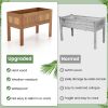 1PC Wooden Raised Garden Bed Solid Wood Elevated Planter Box with Legs