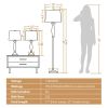 3-Piece Modern Nickel Finish Lamp Set