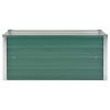 Garden Raised Bed Galvanized Steel 39.4"x15.7"x17.7" Green