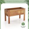 1PC Wooden Raised Garden Bed Solid Wood Elevated Planter Box with Legs
