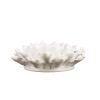 D7.3x2.8" Handmade Cream Ceramic Flower Wall Decor Accent